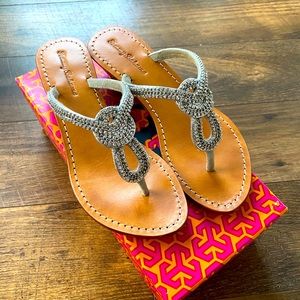 Tommy Bahama Rhinestone Low Wedge Sandals